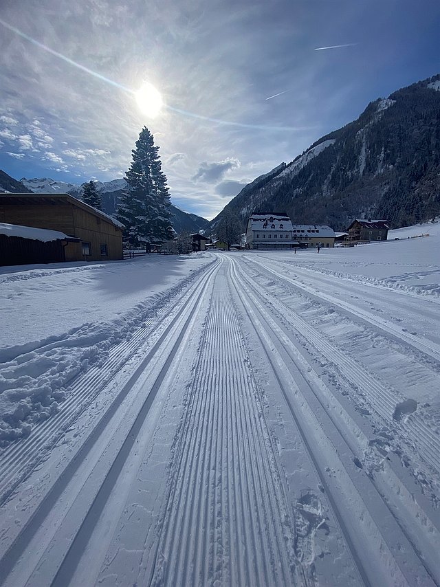 Die gespurten Loipen 