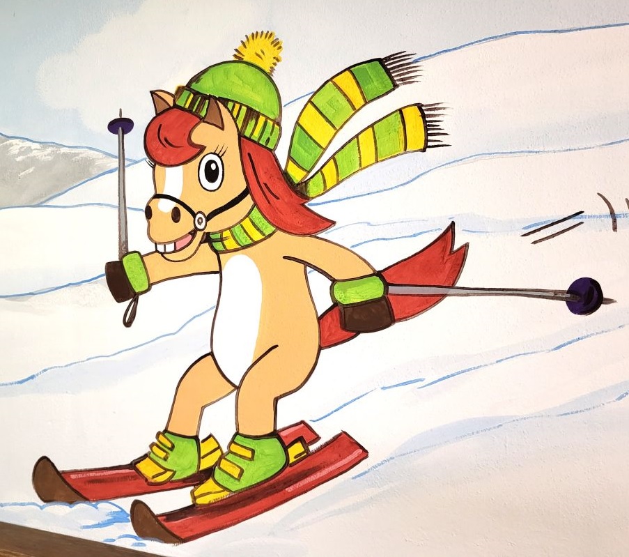 Klaru, the mascot of the Holiday Village Ponyhof